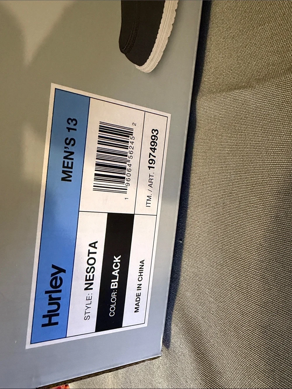 Hurley Nesota Shoes in Black with White Sole